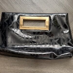 Michael Kors Black and Gold Clutch
